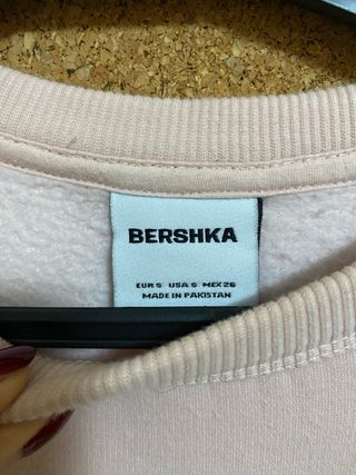 Sudadera Bershka Oversize Rosa Talla S