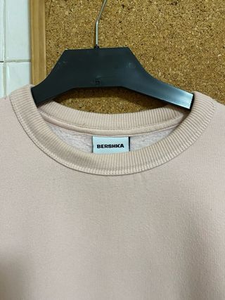 Sudadera Bershka Oversize Rosa Talla S