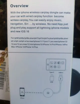 Adattatore Wireless CarPlay iPhone