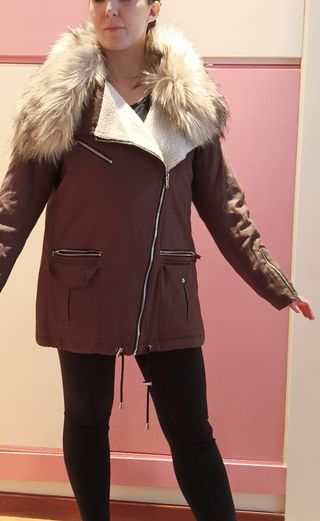 Parka cuello de pelo removible