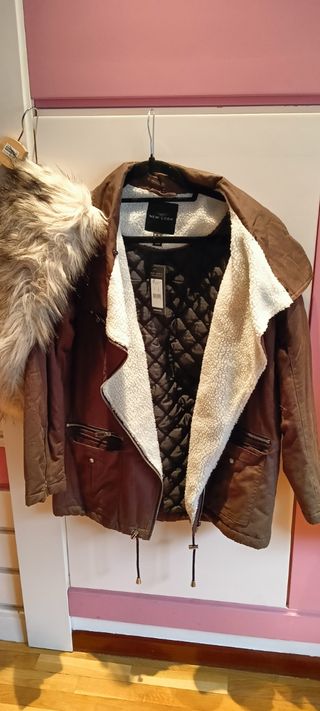 Parka cuello de pelo removible