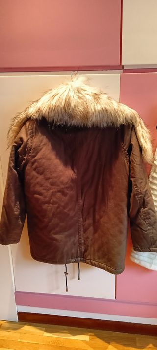 Parka cuello de pelo removible