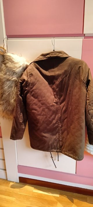 Parka cuello de pelo removible