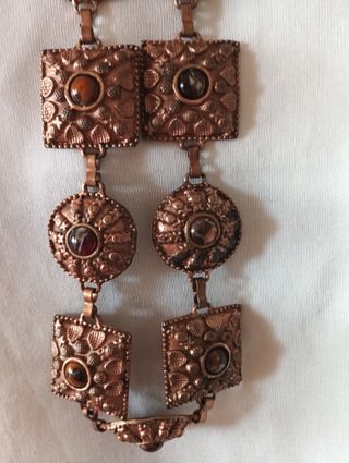 Cinturón joya cobre y piedras