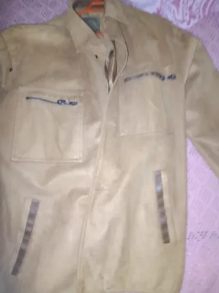 Chaqueta de cuero hombre beige VENTA EN MANO