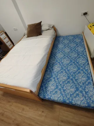 Cama nido 90x190 cm con colchones.