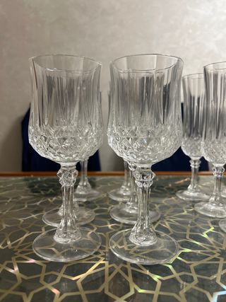 Copas de cristal tallado