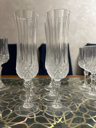 Copas de cristal tallado