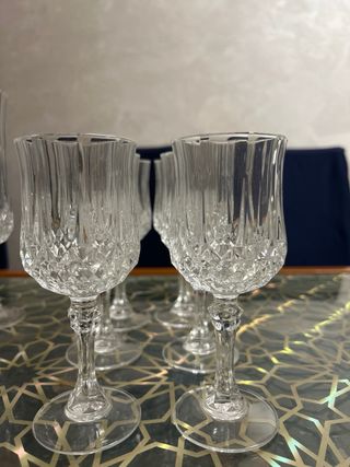 Copas de cristal tallado