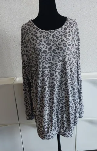 Camiseta estampada leopardo talla 44