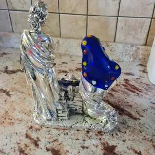 Presepe artistico argento placcato