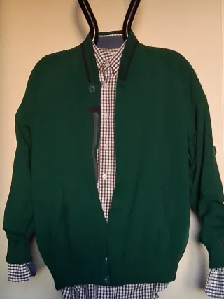Cardigan Oroleone verde uomo