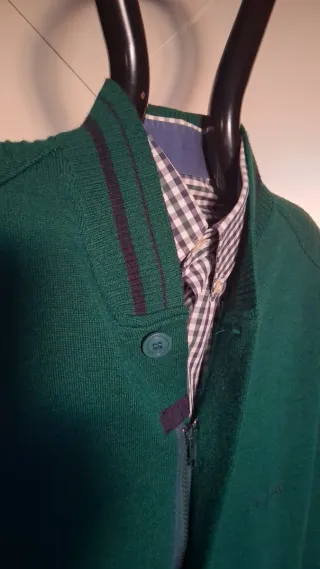 Cardigan Oroleone verde uomo
