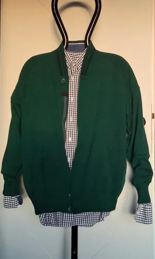 Cardigan Oroleone verde uomo