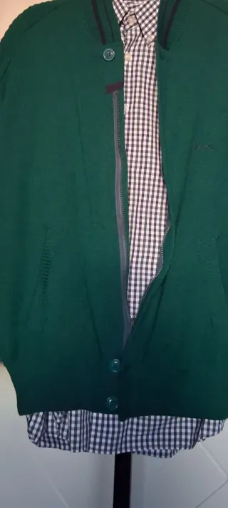 Cardigan Oroleone verde uomo