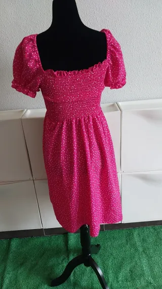 Vestido rosa lunares talla xl