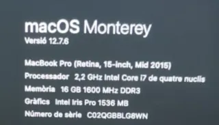 MacBook Pro i7 Plata