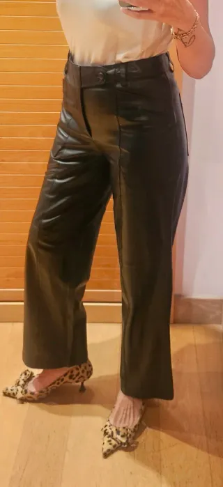 Pantalones Maksu Piel Negro Talla M