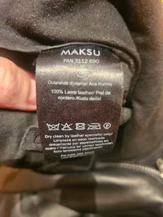 Pantalones Maksu Piel Negro Talla M