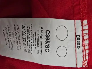 Camisa Hombre Roja Talla L Algodón Elástico