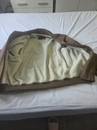 Chaqueta de hombre forrada beige/marrón