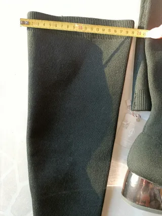 Botas calcetín tacón plateado talla 39