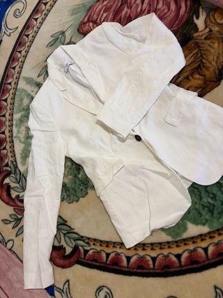 Traje de lino blanco Mango