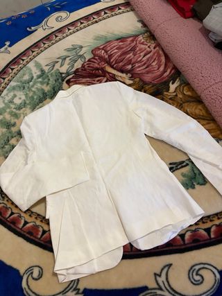 Traje de lino blanco Mango