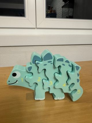 Puzzle Dinosaurio Madera Infantil Números 1-5