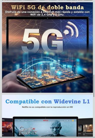 Tablet 10" Android 15 30GB RAM+128GB •NUOVA•