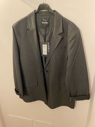 Giacca monopetto Only grigia gessata