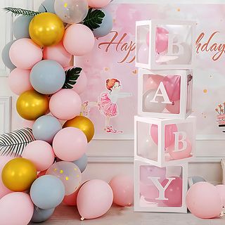 CAJAS TRANSPARENTES PARA DECORACIÓN CON GLOBOS