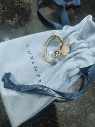 Anillo Luxenter Ajustable Dorado y Rosa