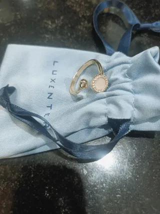 Anillo Luxenter Ajustable Dorado y Rosa