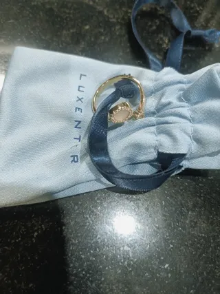 Anillo Luxenter Ajustable Dorado y Rosa