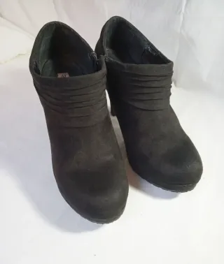 Botines Anna Field T.38 Tacón Vintage Negro