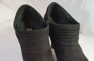 Botines Anna Field T.38 Tacón Vintage Negro