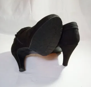 Botines Anna Field T.38 Tacón Vintage Negro