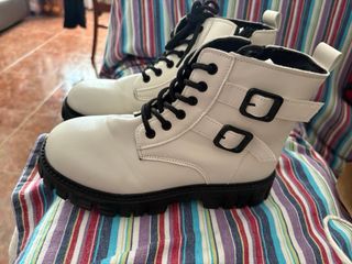 Botas invierno niña negras y blancas número 36