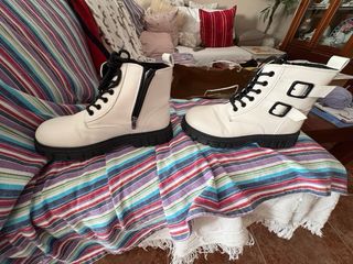 Botas invierno niña negras y blancas número 36