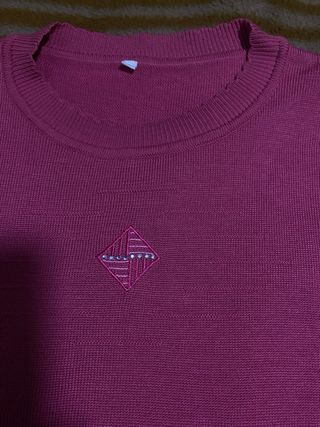 Jersey rosa punto adornos