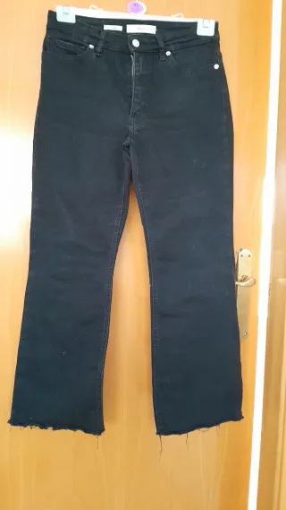 Pantalón vaquero negro Mango Talla L