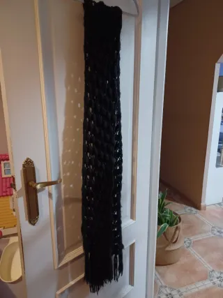 Bufanda tejida negra