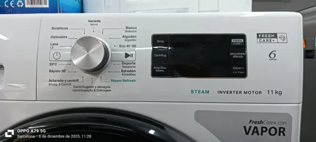 Lavadora Carga Frontal Whirlpool 11 Kg RPM 1400