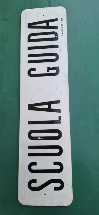 Cartello Scuola Guida Vintage