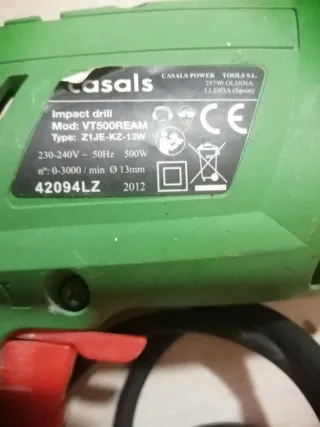 Taladro Casals Verde Eléctrico