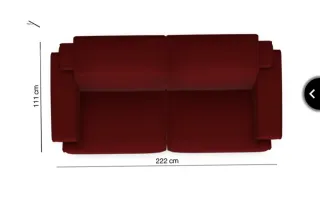 Sofá Natuzzi Italy Lago eléctrico Piel Rojo
