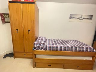 Cama juvenil con cajones