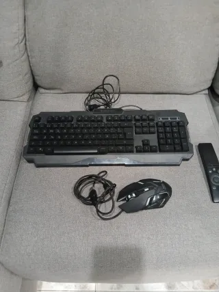 Teclado y Ratón Gaming Negro/Gris