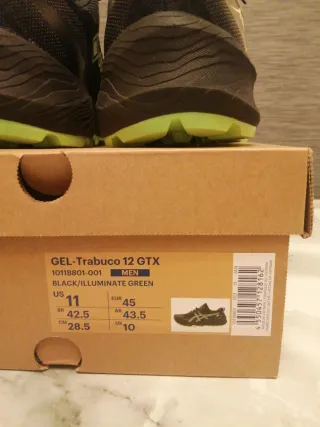 ASICS GEL-TRABUCO 12 GTX Nuevas Negro/Verde